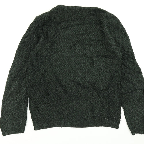 River Island Mens Green  Knit Pullover Jumper Size S