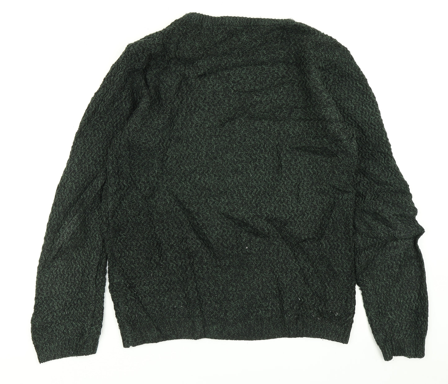 River Island Mens Green  Knit Pullover Jumper Size S