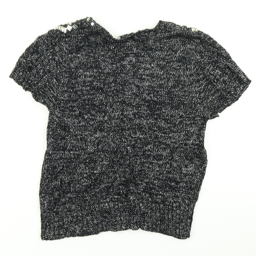 Topshop Womens Grey  Knit Cardigan Jumper Size 10