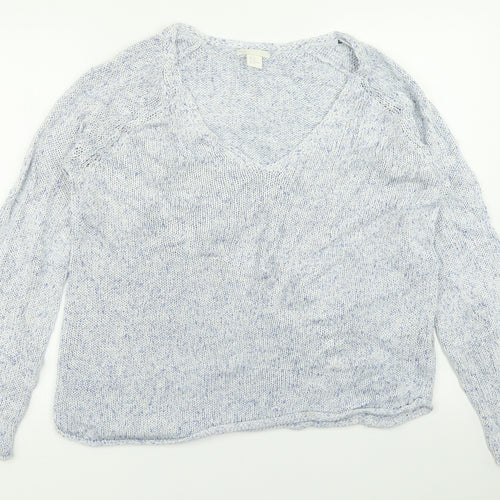 H&M Womens Blue  Knit Pullover Jumper Size M