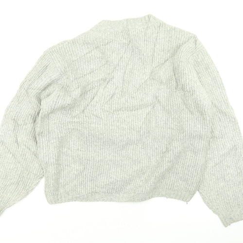 H&M Womens Grey  Knit Pullover Jumper Size XS