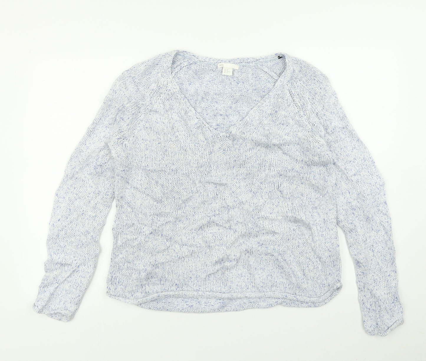 H&M Womens Blue  Knit Pullover Jumper Size M