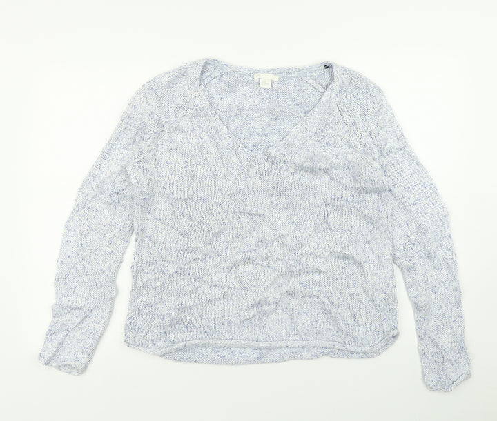 H&M Womens Blue  Knit Pullover Jumper Size M