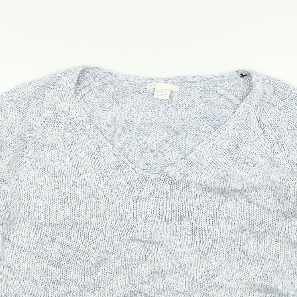 H&M Womens Blue  Knit Pullover Jumper Size M
