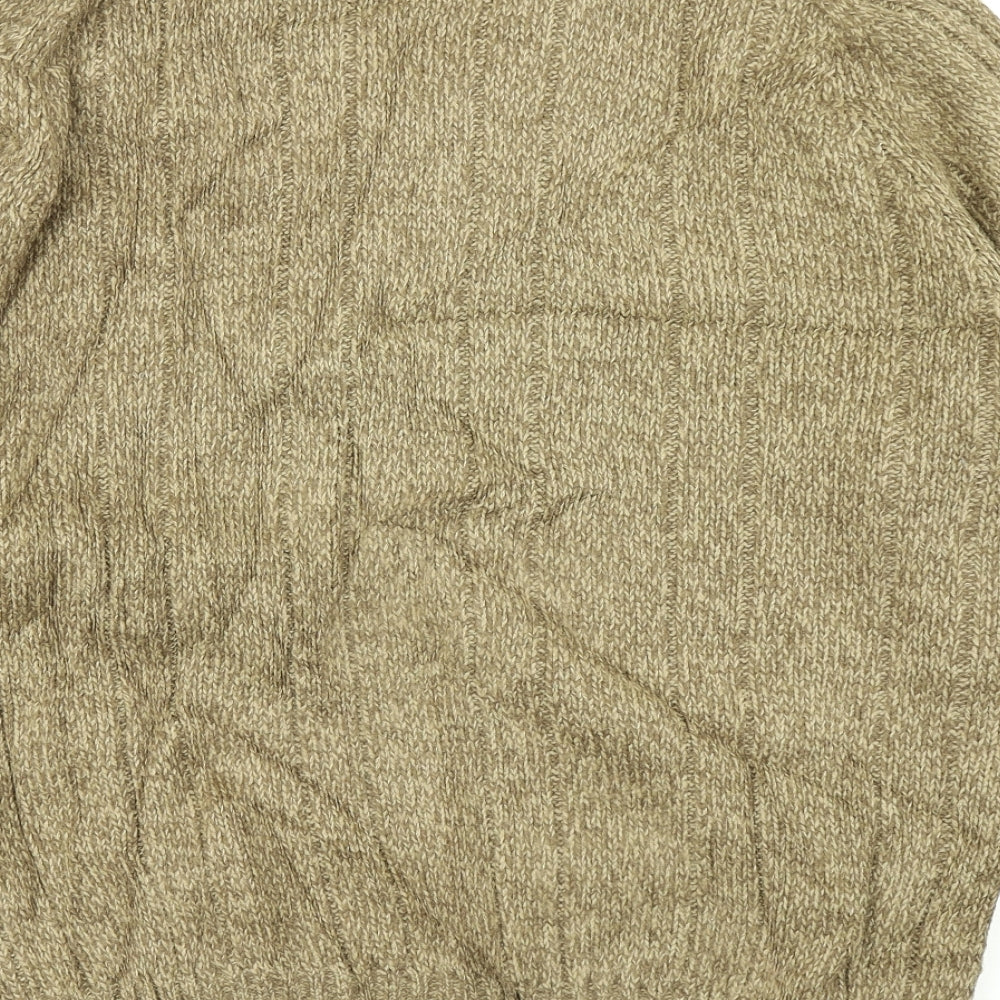 P.G Fields Mens Brown  Knit Pullover Jumper Size L