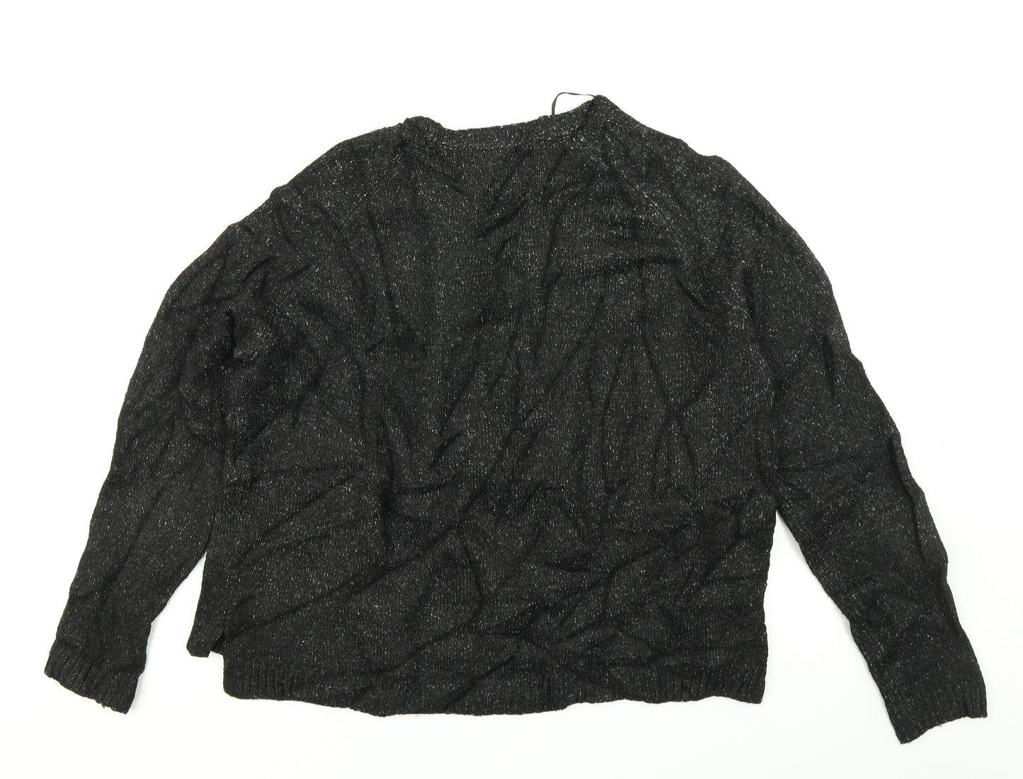 Papaya Womens Black  Knit Pullover Jumper Size L  - Star print