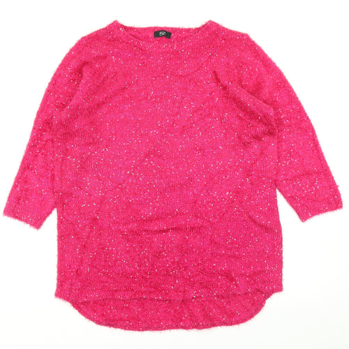 F&F Womens Pink  Knit Pullover Jumper Size 14