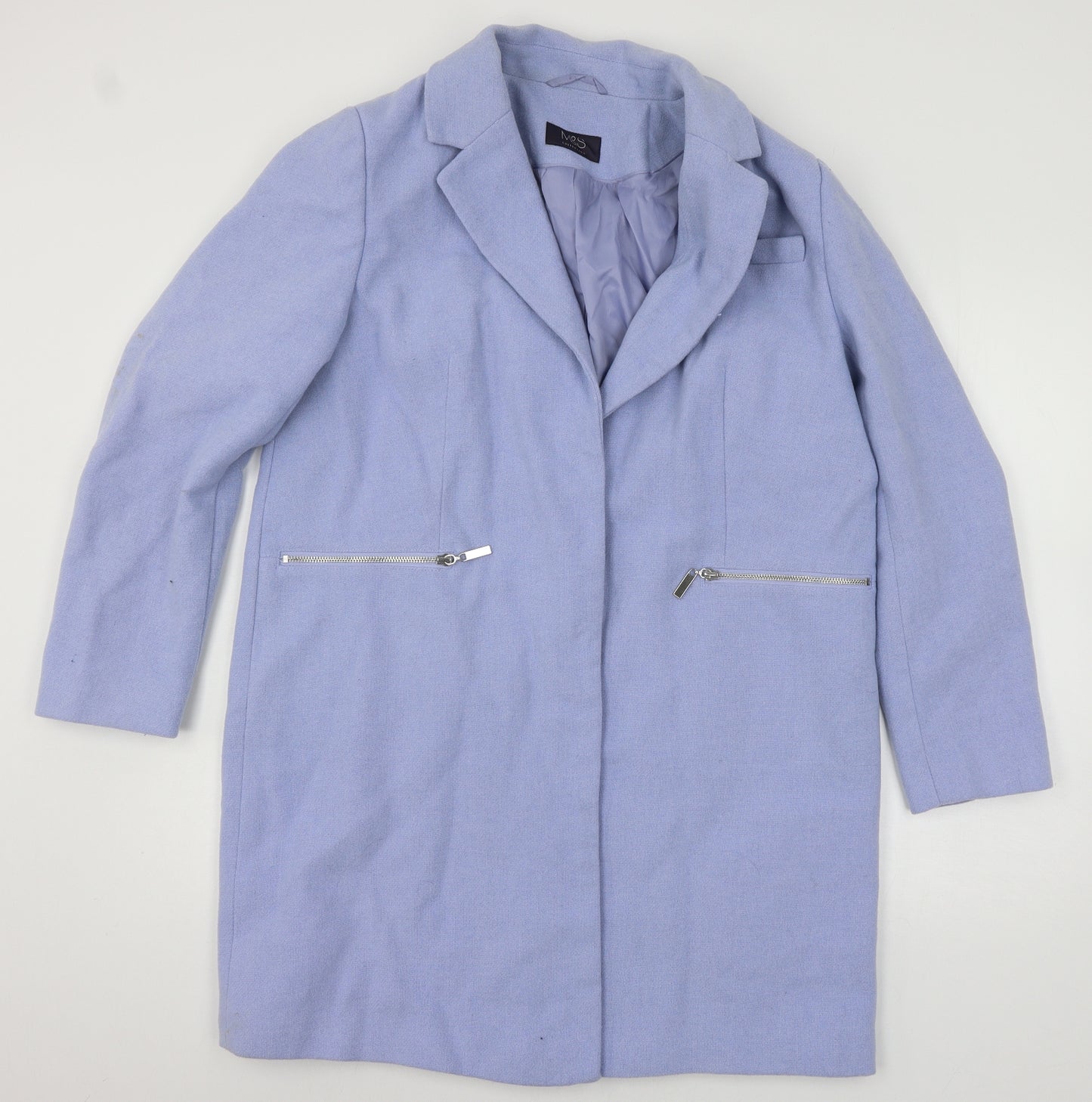 Marks and Spencer Womens Blue   Overcoat Coat Size 16