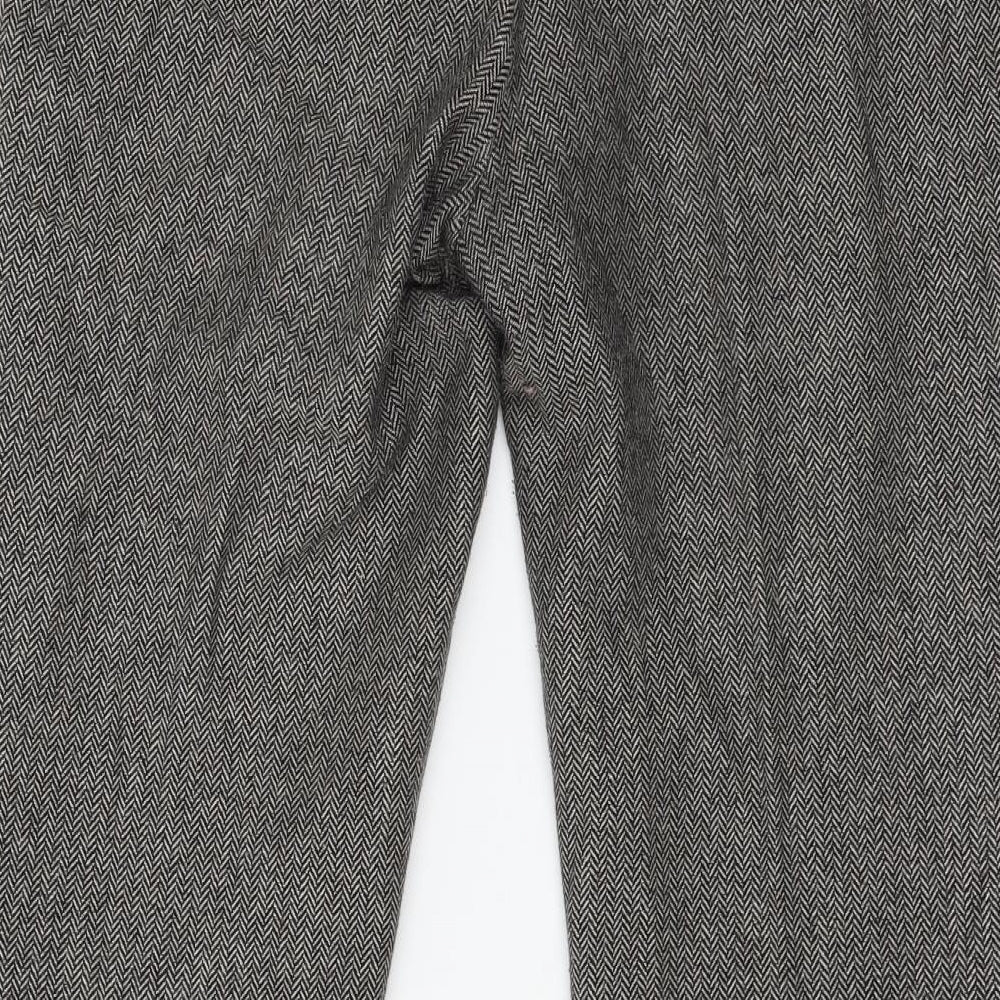 Mex Womens Brown Herringbone  Trousers  Size 14 L30 in