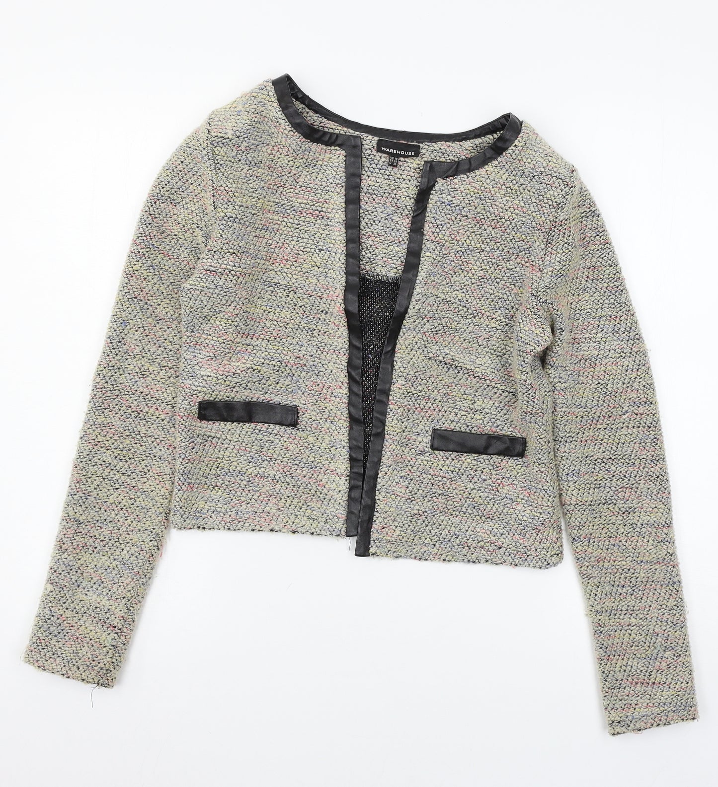 Warehouse Womens Beige  Knit Jacket  Size 10