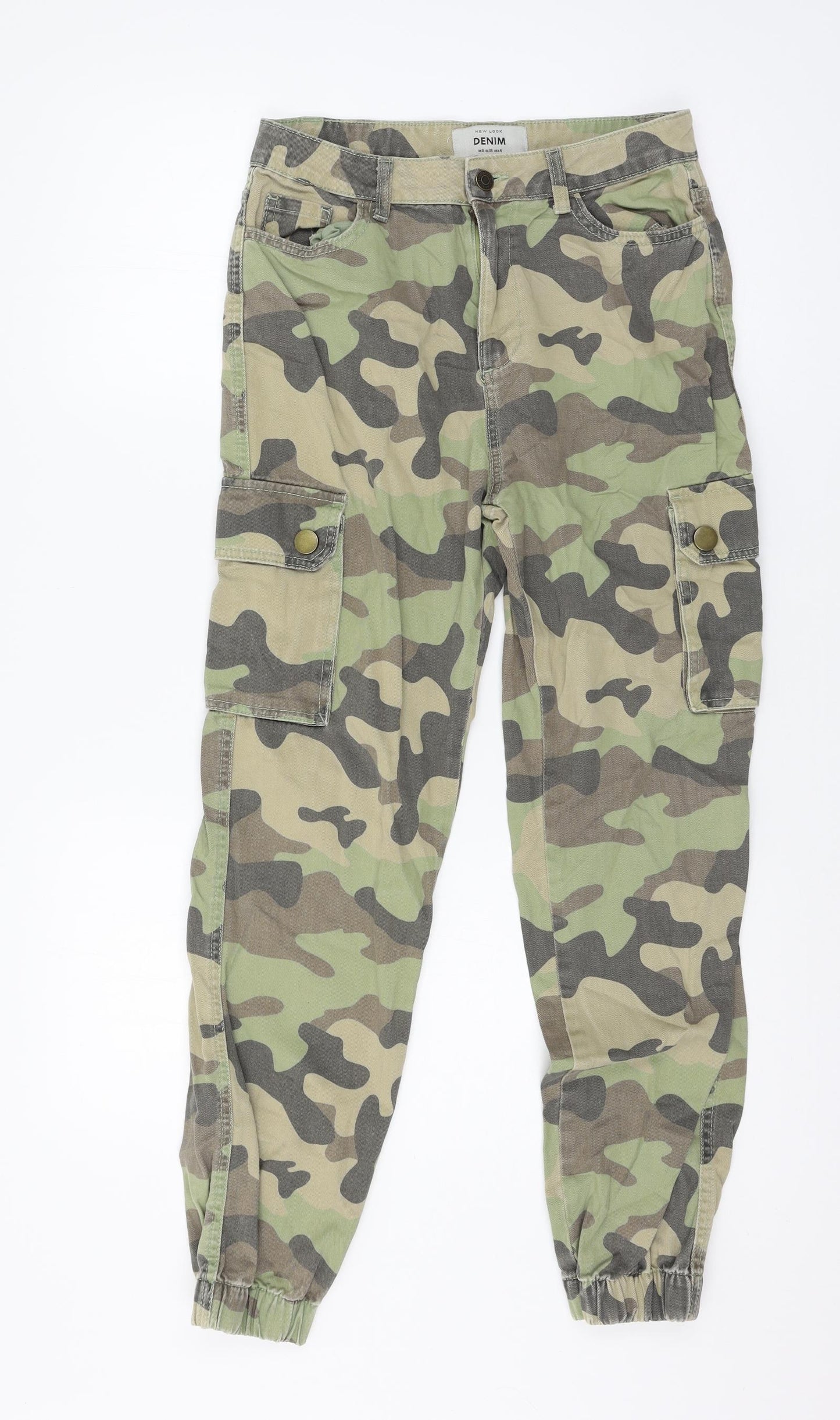 New Look Womens Green Camouflage  Trousers  Size 8 L27 in