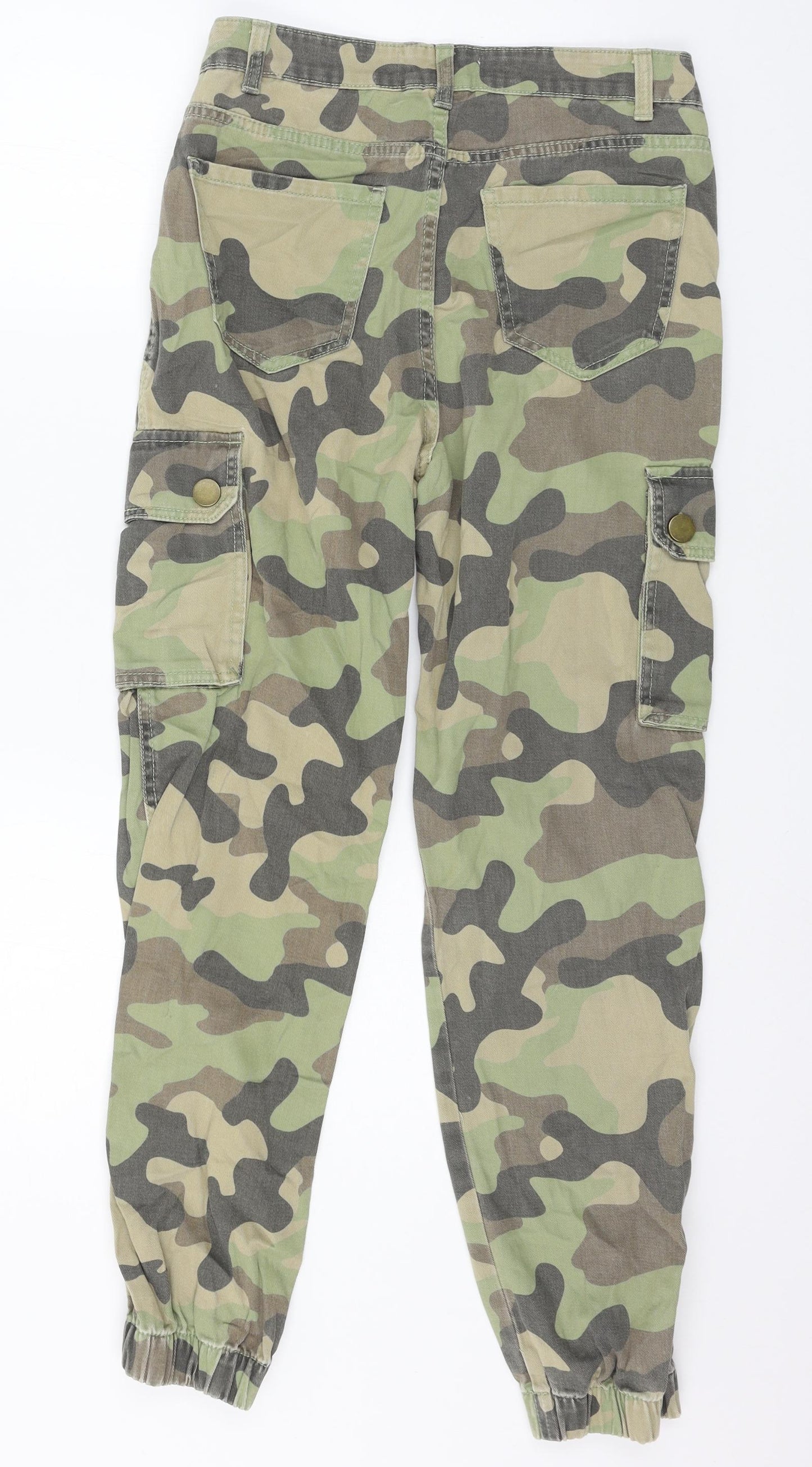 New Look Womens Green Camouflage  Trousers  Size 8 L27 in