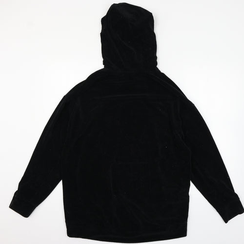 Primark Womens Black  Velour Pullover Hoodie Size 10