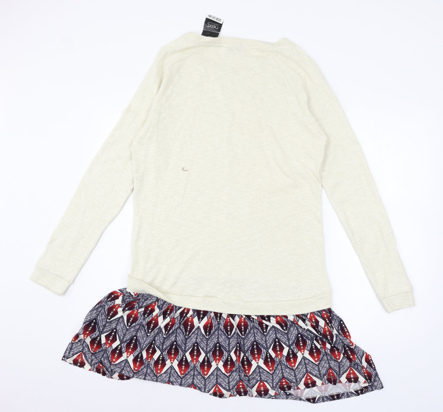 NEXT Womens Ivory  Jersey Jumper Dress  Size 10