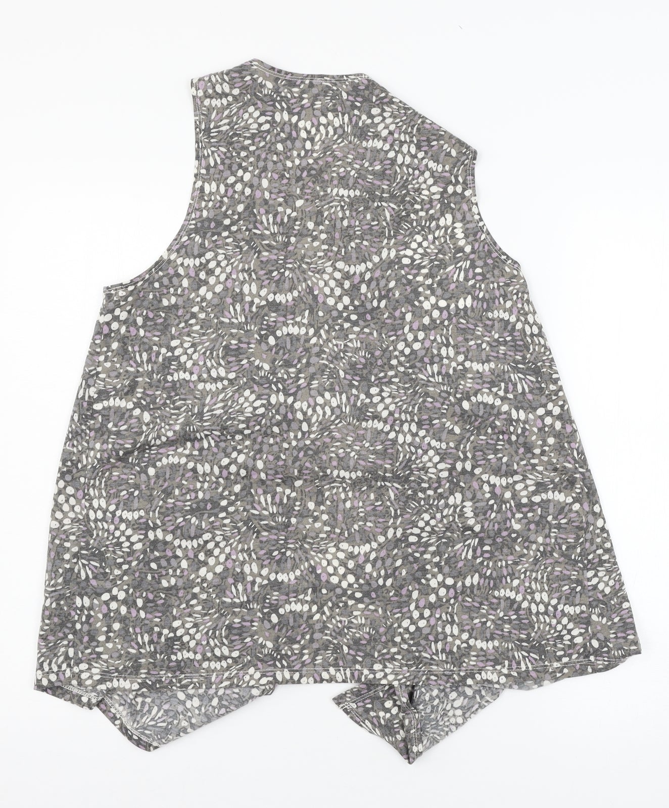 George Womens Grey Geometric Jersey Cardigan Jumper Size 16