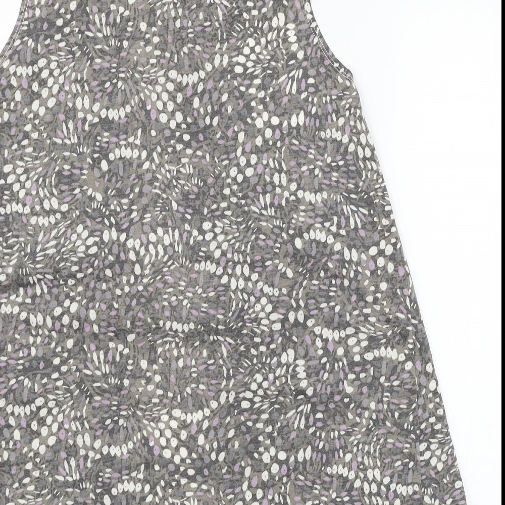 George Womens Grey Geometric Jersey Cardigan Jumper Size 16