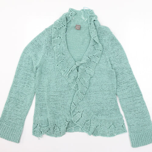 TU Womens Green  Knit Cardigan Jumper Size 16
