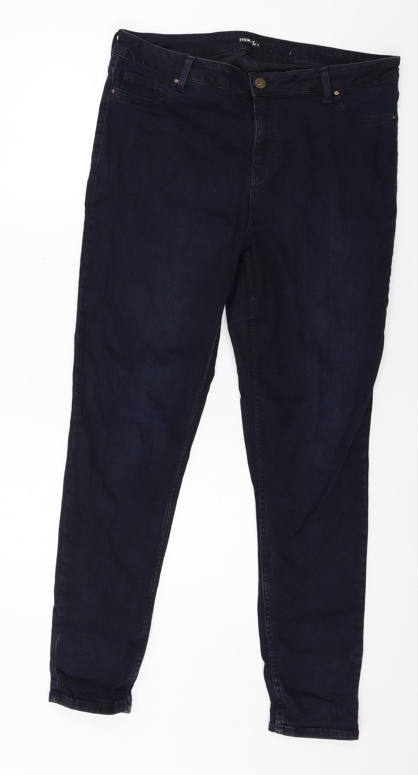 TU Womens Blue  Denim Skinny Jeans Size 18 L29 in