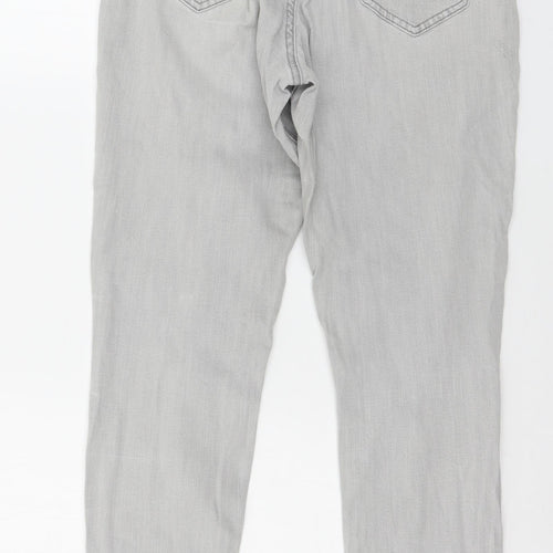Denim & Co. Womens Grey  Denim Skinny Jeans Size 14 L27 in