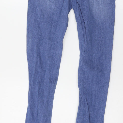 Boohoo Womens Blue  Denim Skinny Jeans Size 8 L34 in