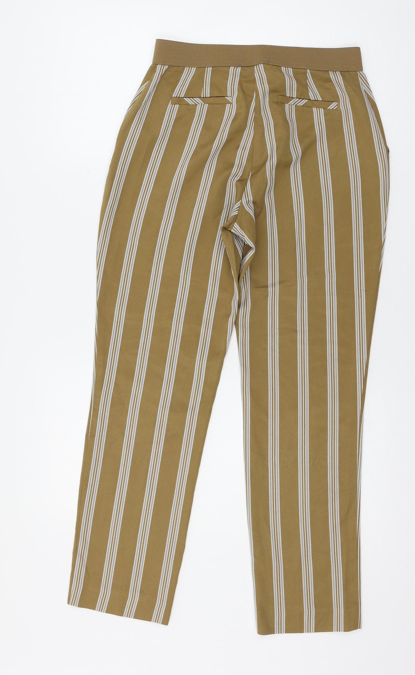 Primark Womens Brown Striped  Trousers  Size 8 L26 in
