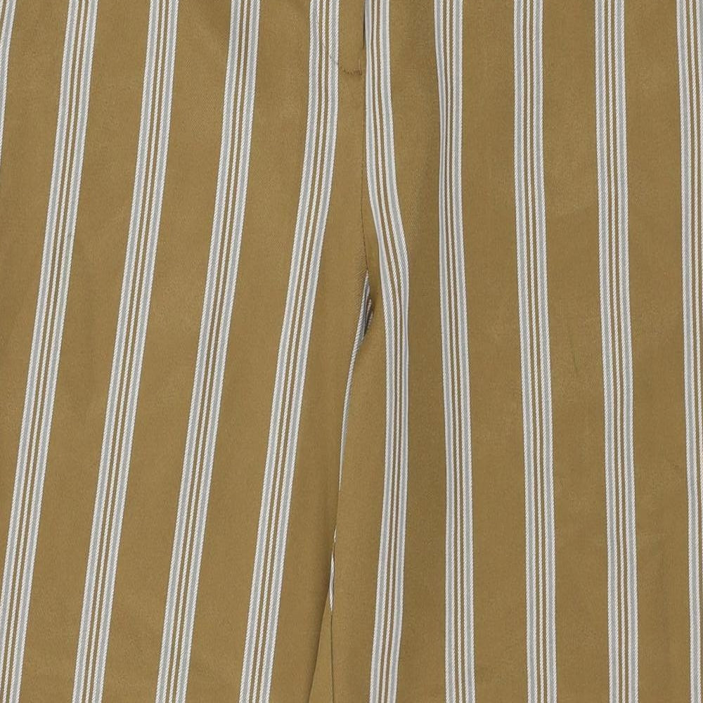 Primark Womens Brown Striped  Trousers  Size 8 L26 in