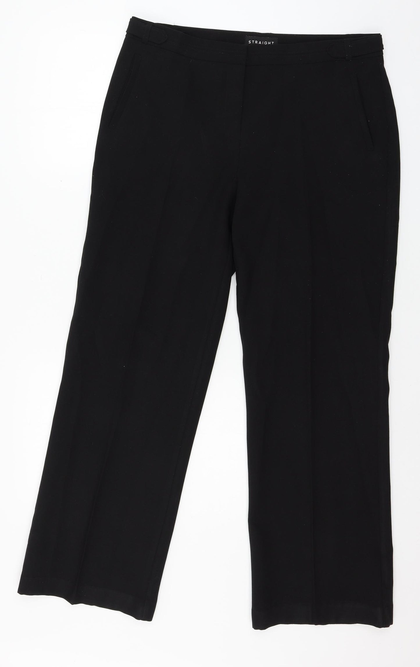 Peacocks Womens Black   Trousers  Size 14 L30 in