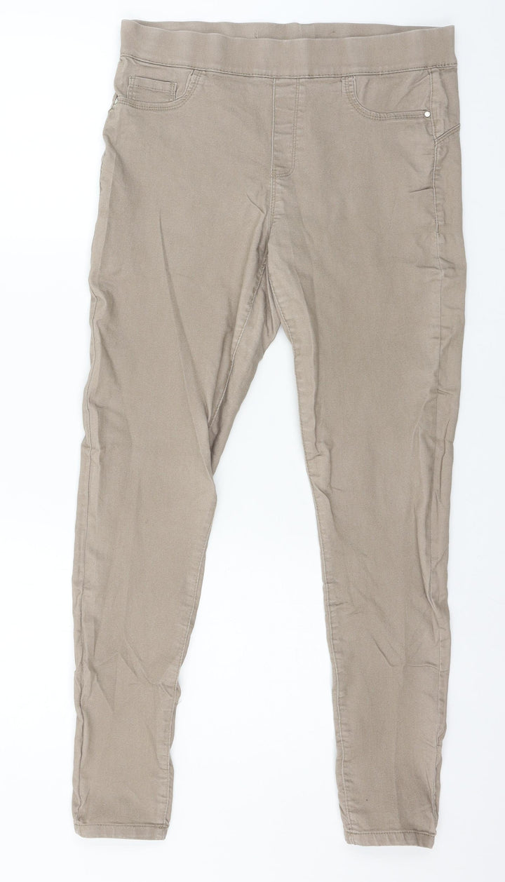 Preworn Womens Brown  Denim Jegging Jeans Size 32 in L27 in