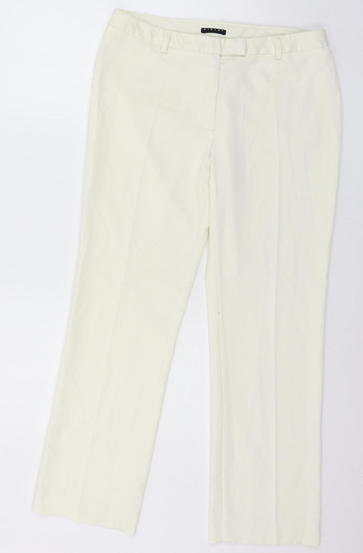 Sisley Womens Ivory   Trousers  Size 32 in L27 in