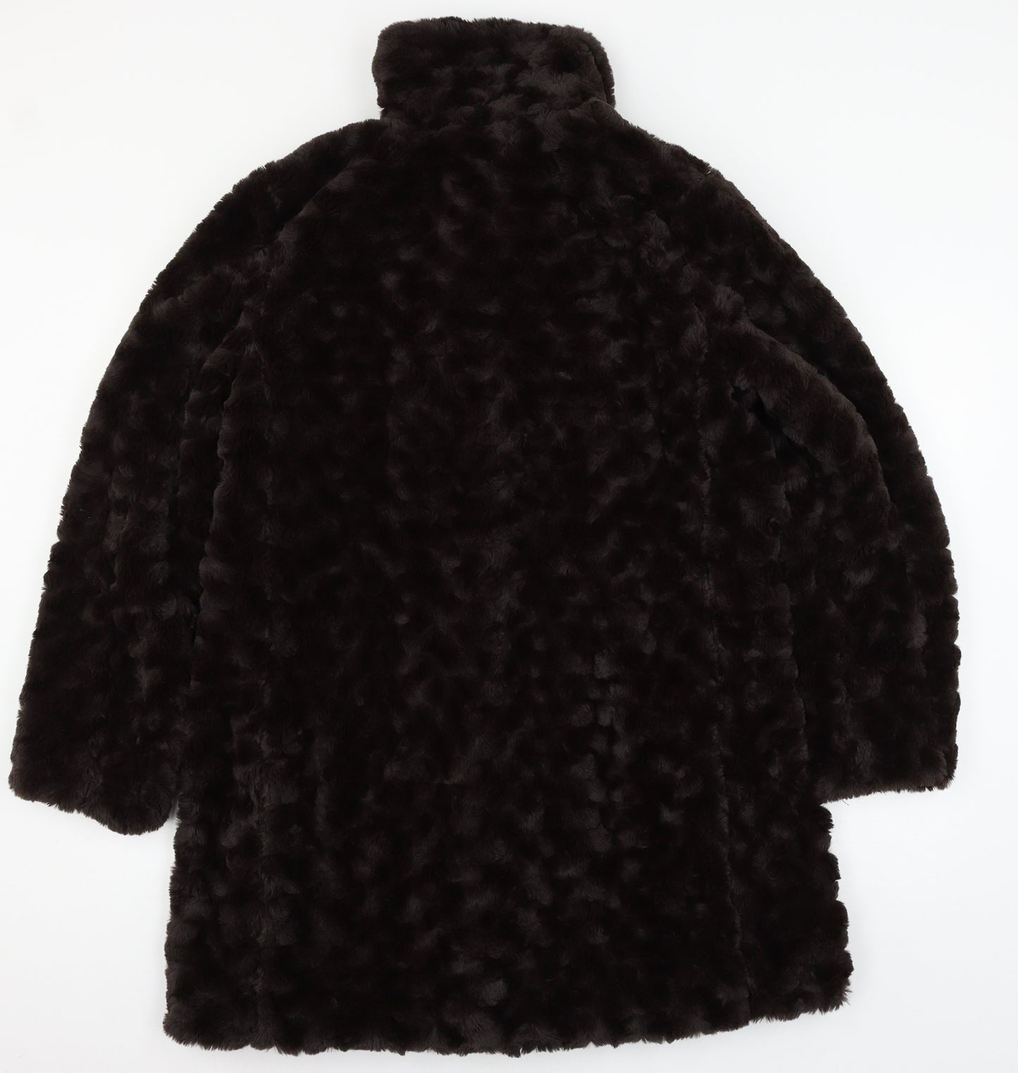 Dorothy Perkins Womens Brown   Overcoat Coat Size 12  - Faux Fur