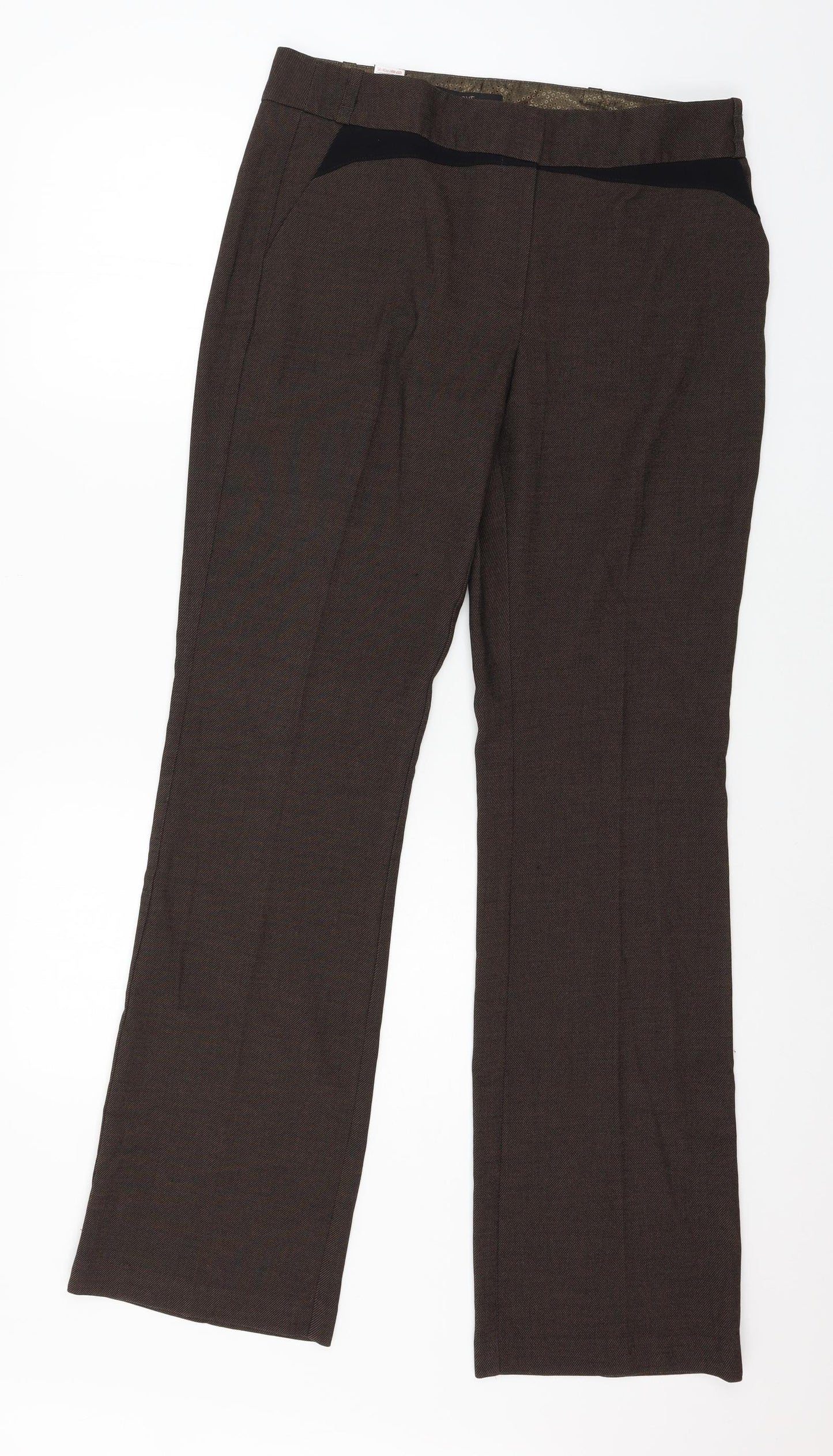 NEXT Womens Brown   Trousers  Size 12 L31 in