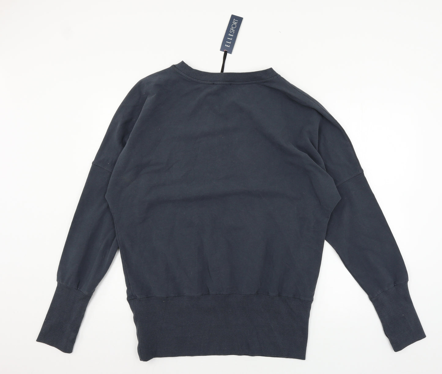 Elle Sport Womens Blue  Jersey Pullover Sweatshirt Size 14