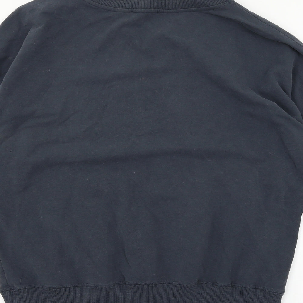 Elle Sport Womens Blue  Jersey Pullover Sweatshirt Size 14
