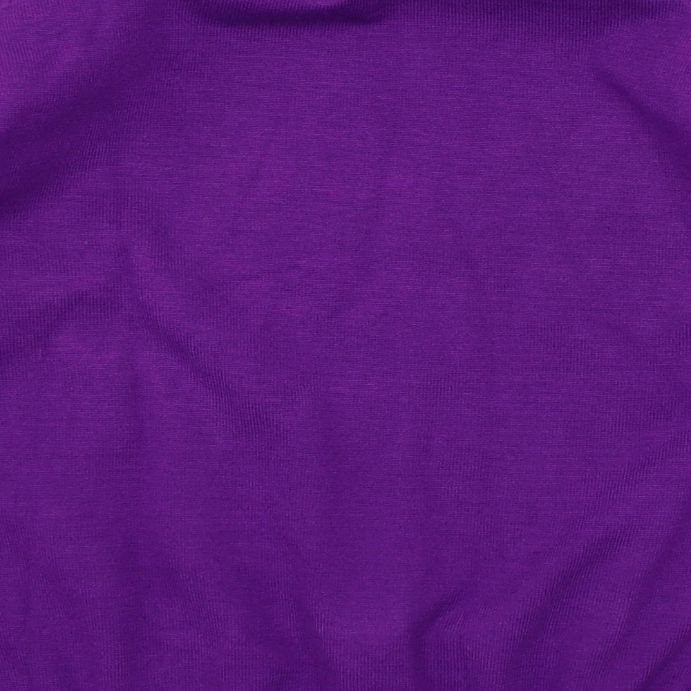 Yasiliu Womens Purple  Knit Pullover Jumper Size M