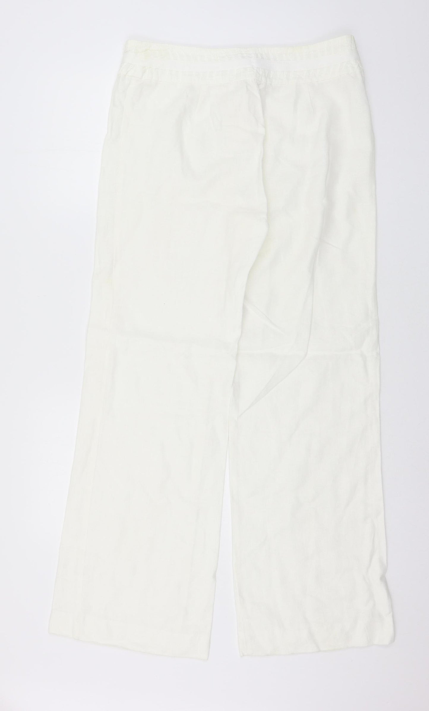 Per Una Womens Ivory   Trousers  Size 12 L30 in