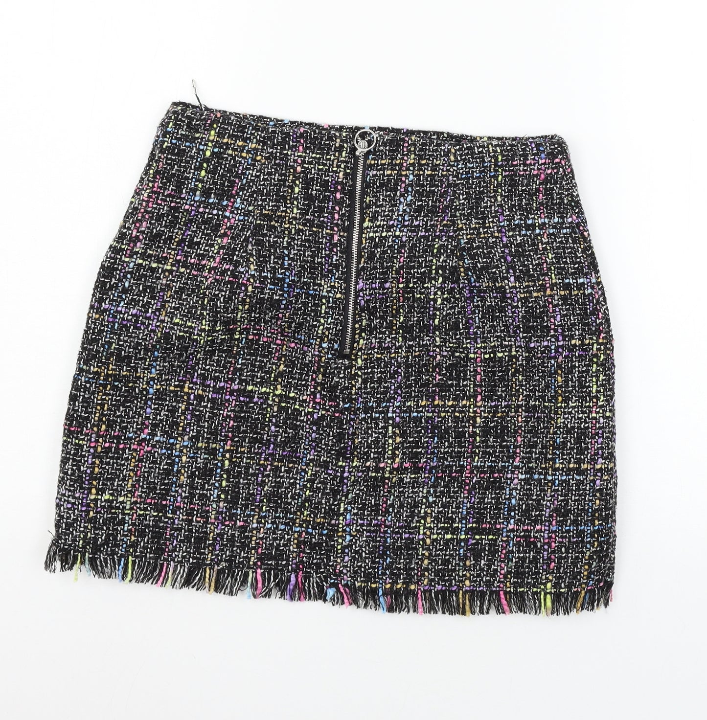 Primark Womens Black Striped  A-Line Skirt Size 10