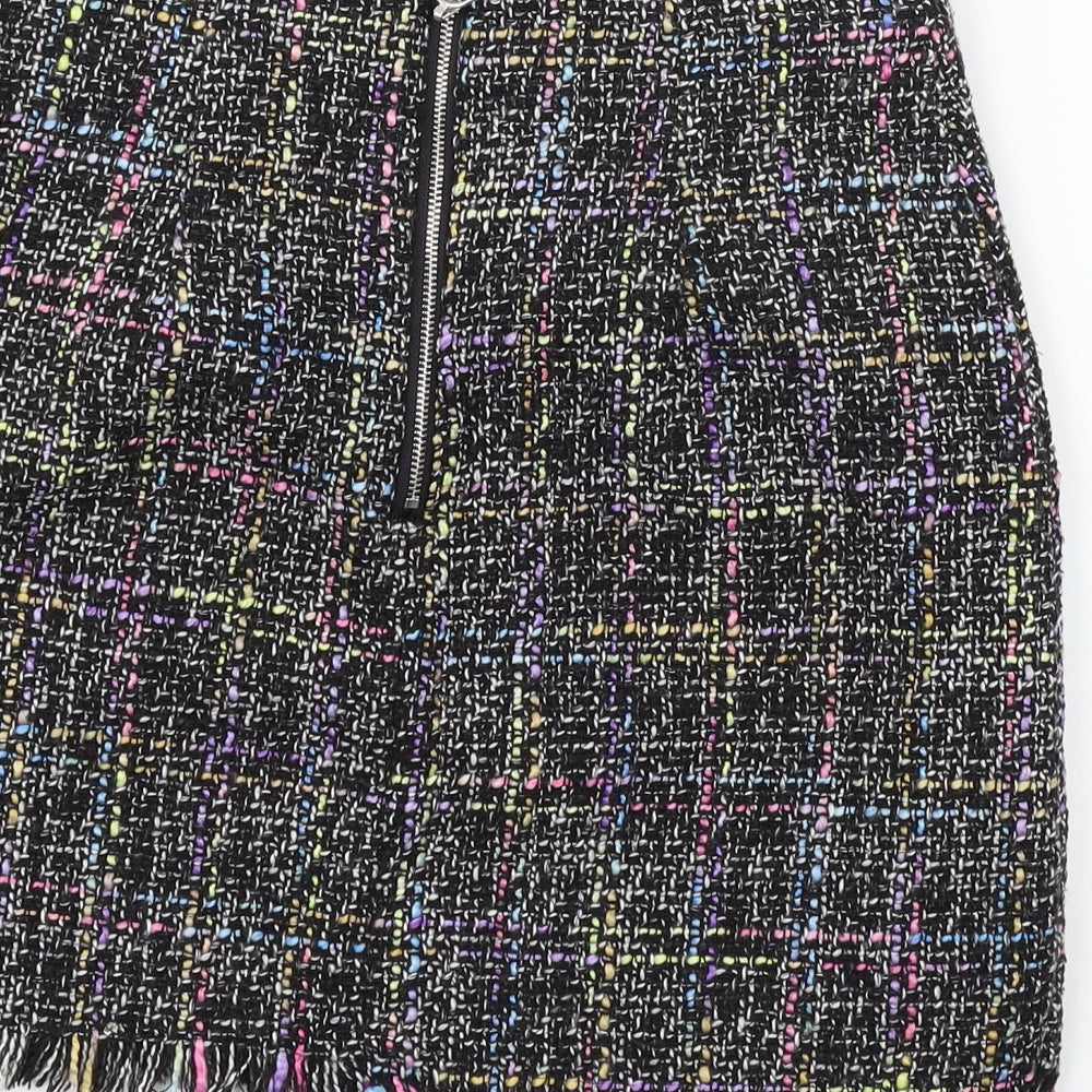 Primark Womens Black Striped  A-Line Skirt Size 10