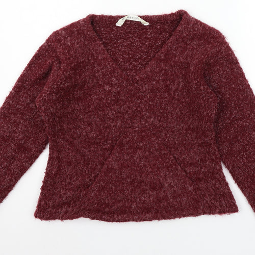 Genghis Khan Womens Purple  Knit Pullover Jumper Size XS