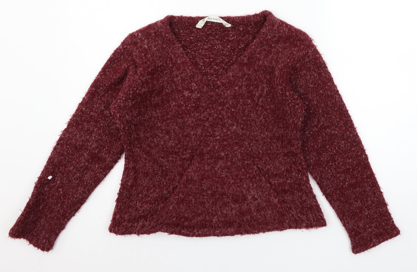 Genghis Khan Womens Purple  Knit Pullover Jumper Size XS