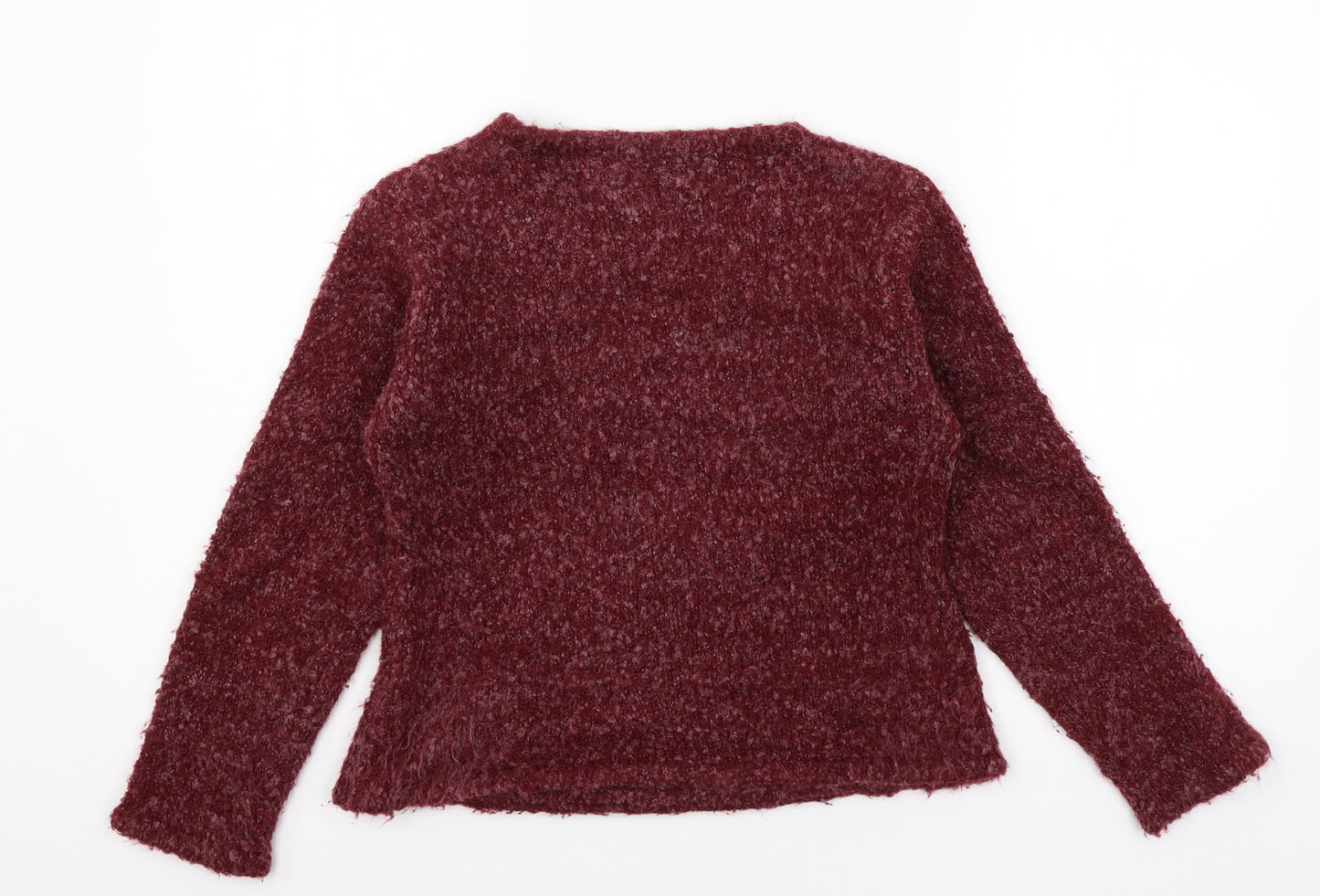 Genghis Khan Womens Purple  Knit Pullover Jumper Size XS