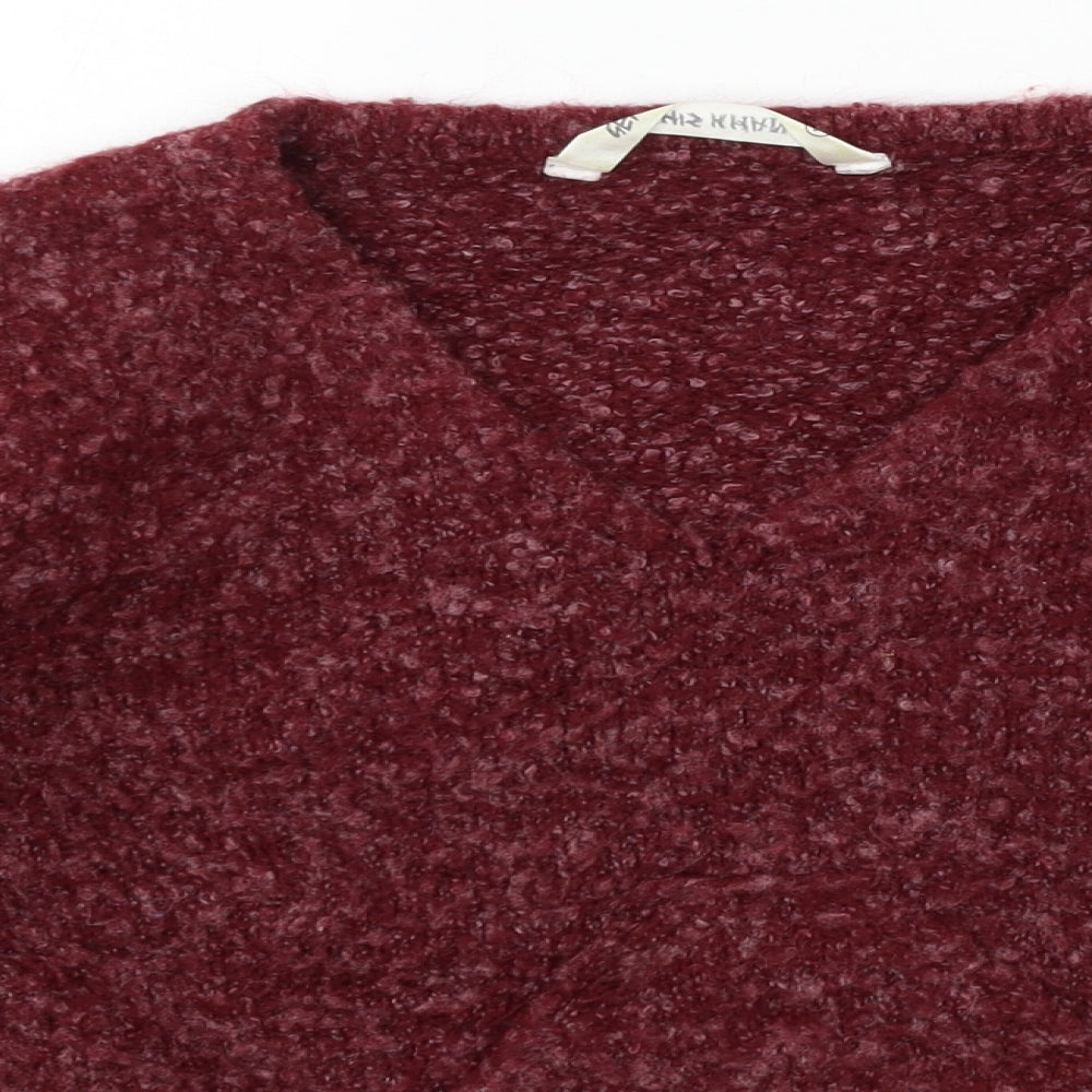 Genghis Khan Womens Purple  Knit Pullover Jumper Size XS