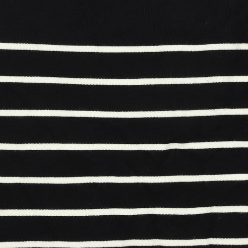 George Womens Black Striped Knit Pullover Jumper Size 12
