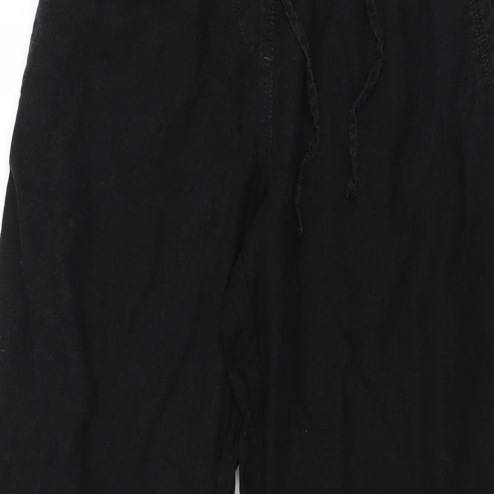 NEXT Womens Black   Trousers  Size 10 L28 in