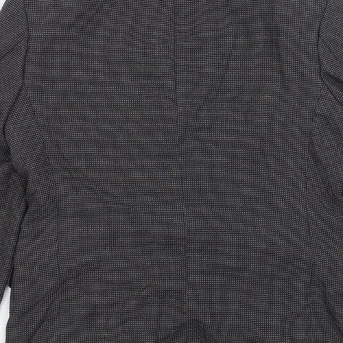 Tom English Mens Blue Geometric  Jacket Suit Jacket Size 38