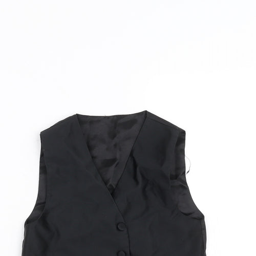 F&F Boys Black   Gilet Waistcoat Size 5-6 Years