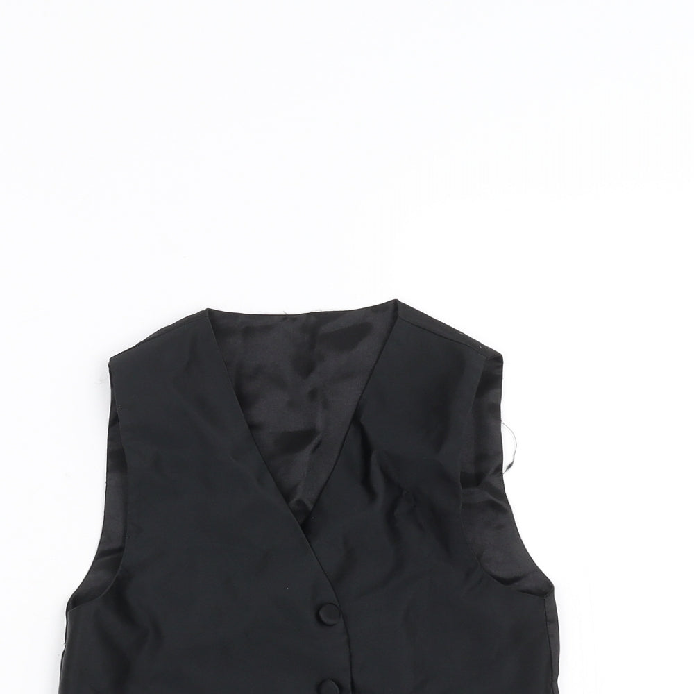F&F Boys Black   Gilet Waistcoat Size 5-6 Years