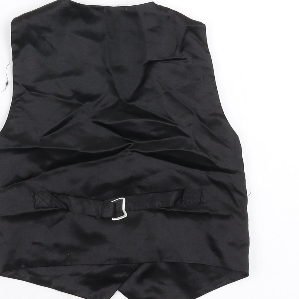 F&F Boys Black   Gilet Waistcoat Size 5-6 Years