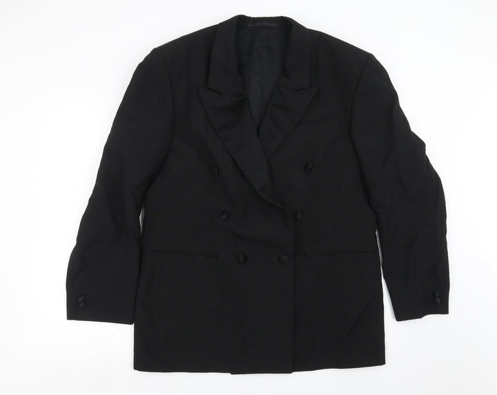 The Fine Tailoring Collection Mens Black Jacket Suit Jacket Size 40