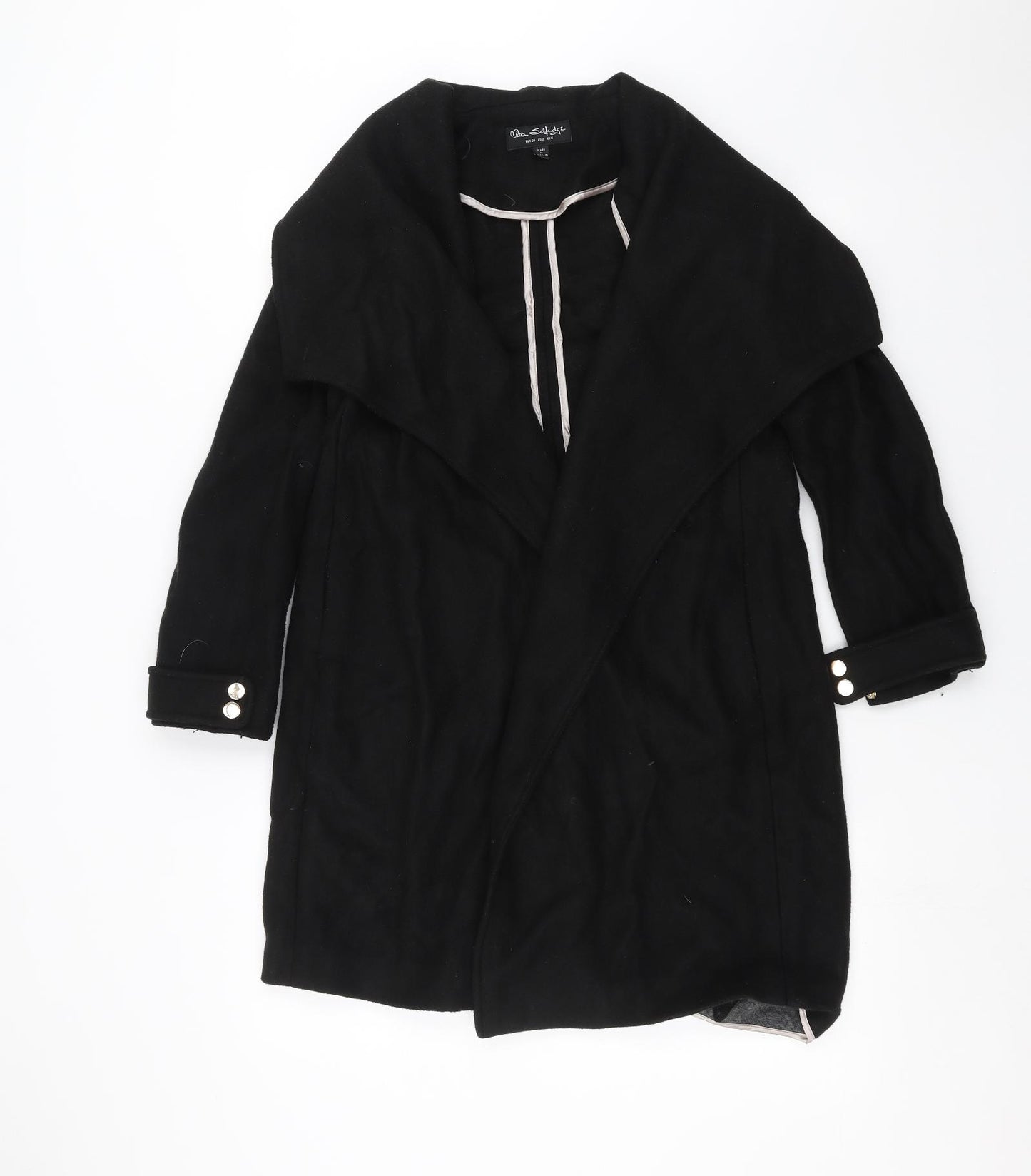 Miss Selfridge Womens Black   Jacket Coat Size 6