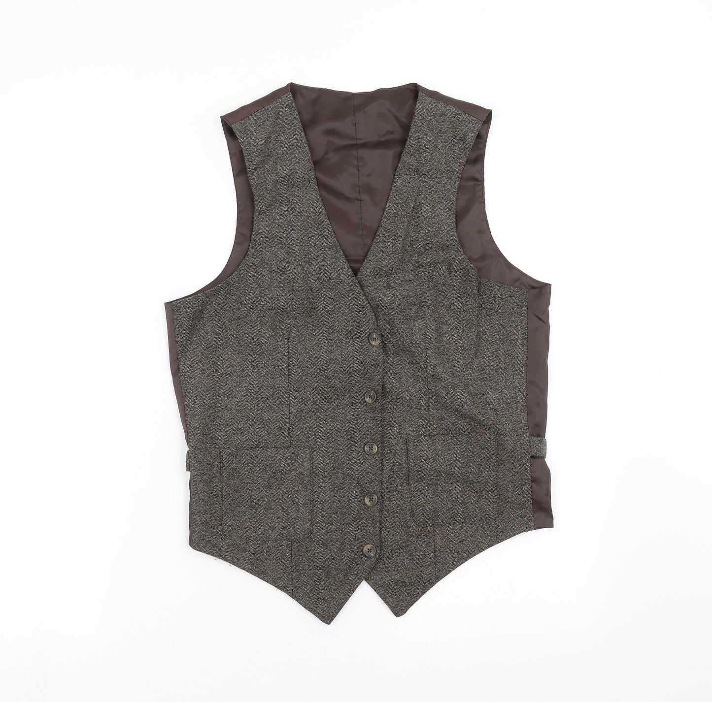 ASOS Mens Brown   Jacket Suit Waistcoat Size 38